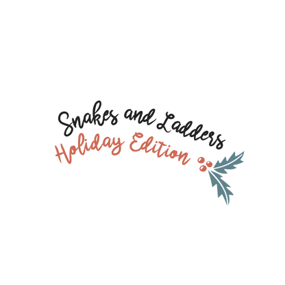 English version of the logo of the snakes and ladders holiday edition made by Les Belles Combines