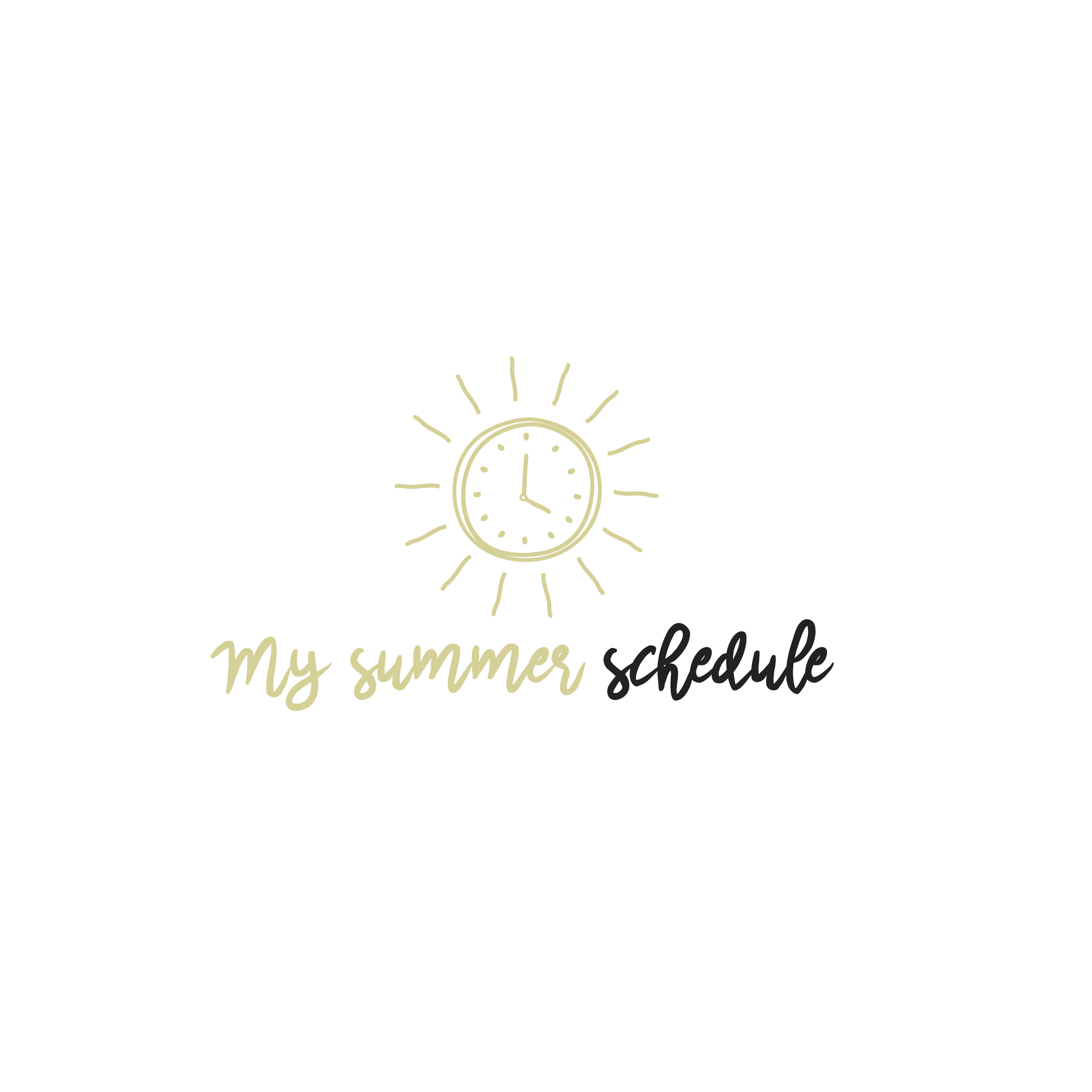 English version of the logo of the document to print My summer schedule made by Les Belles Combines