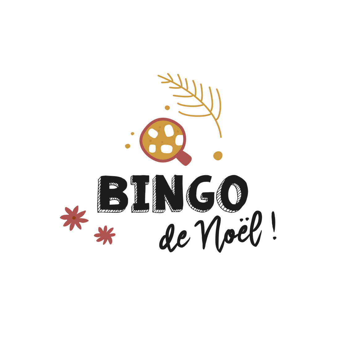 Version française du logo du Bingo de Noël Les Belles Combines