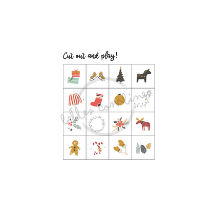English version of the christmas bingo images made by Les Belles Combines