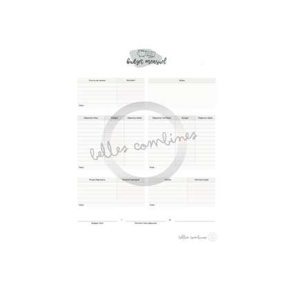 Monthly budget template 1