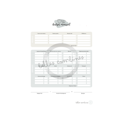 Budget mensuel modèle 2
