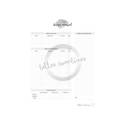 Budget mensuel modèle 3