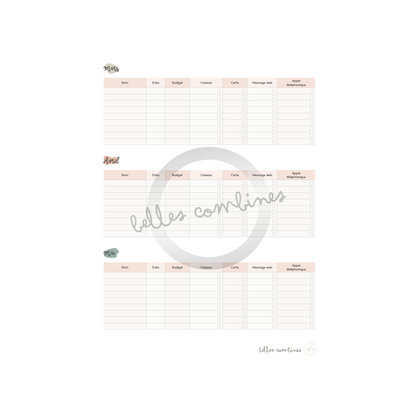 Calendrier des anniversaires