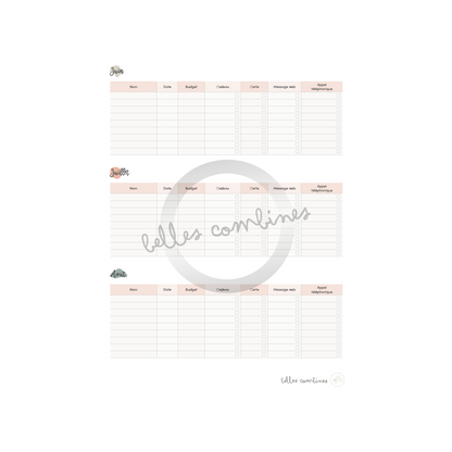 Calendrier des anniversaires