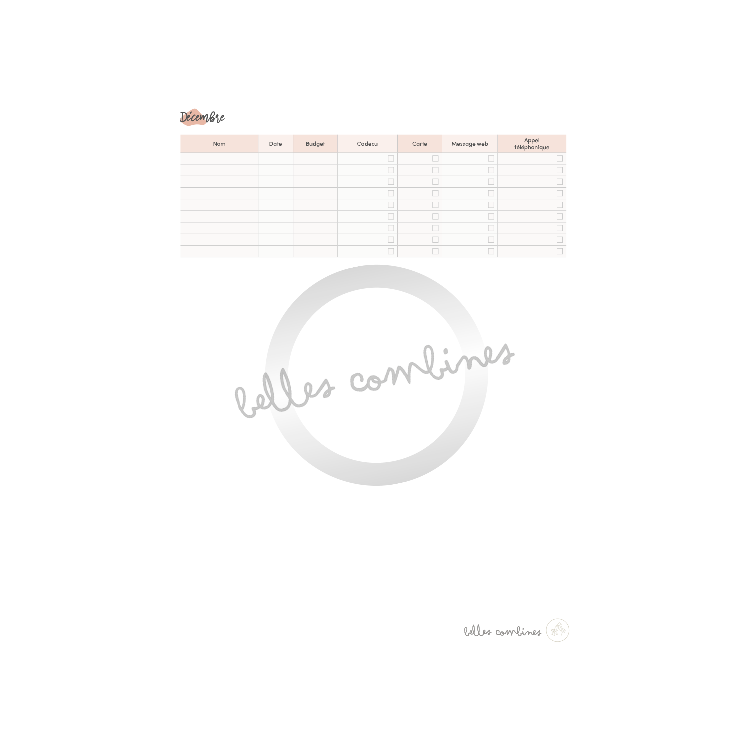 Calendrier des anniversaires