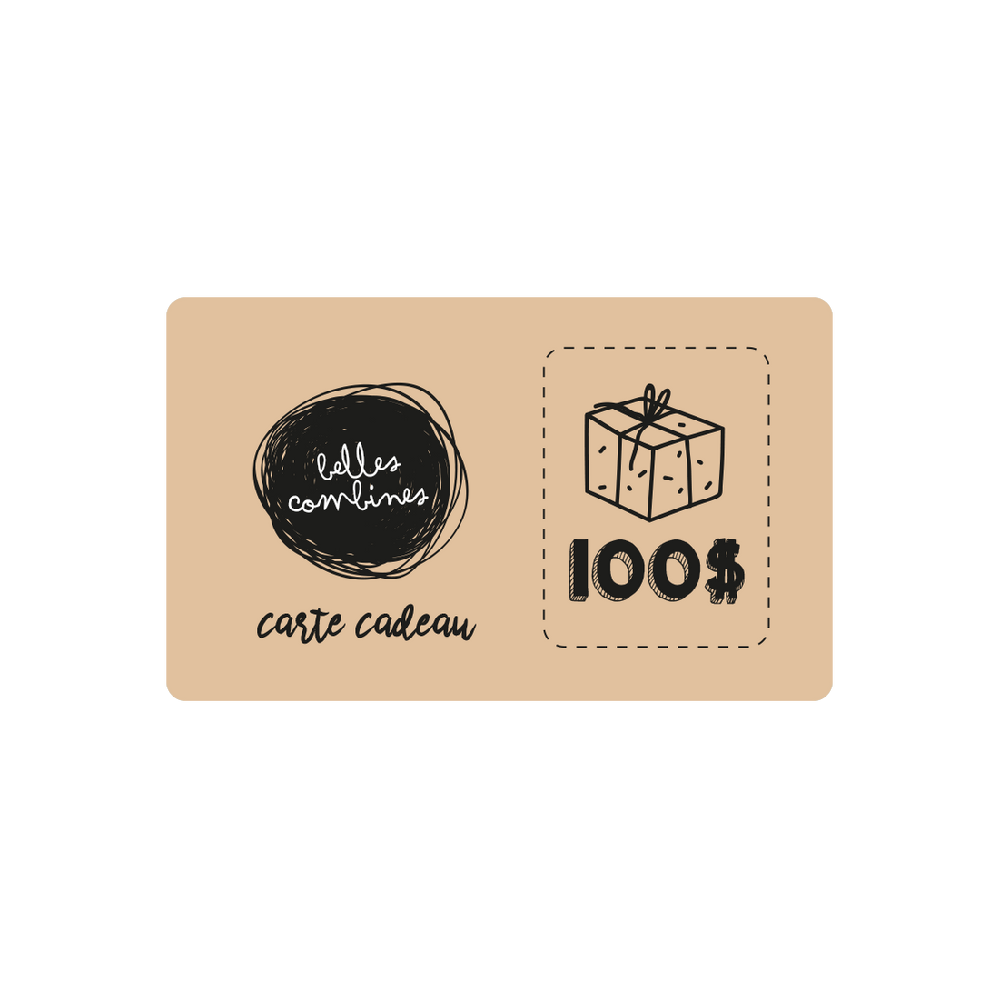Aperçu de la carte-cadeau de 100$ Les Belles Combines