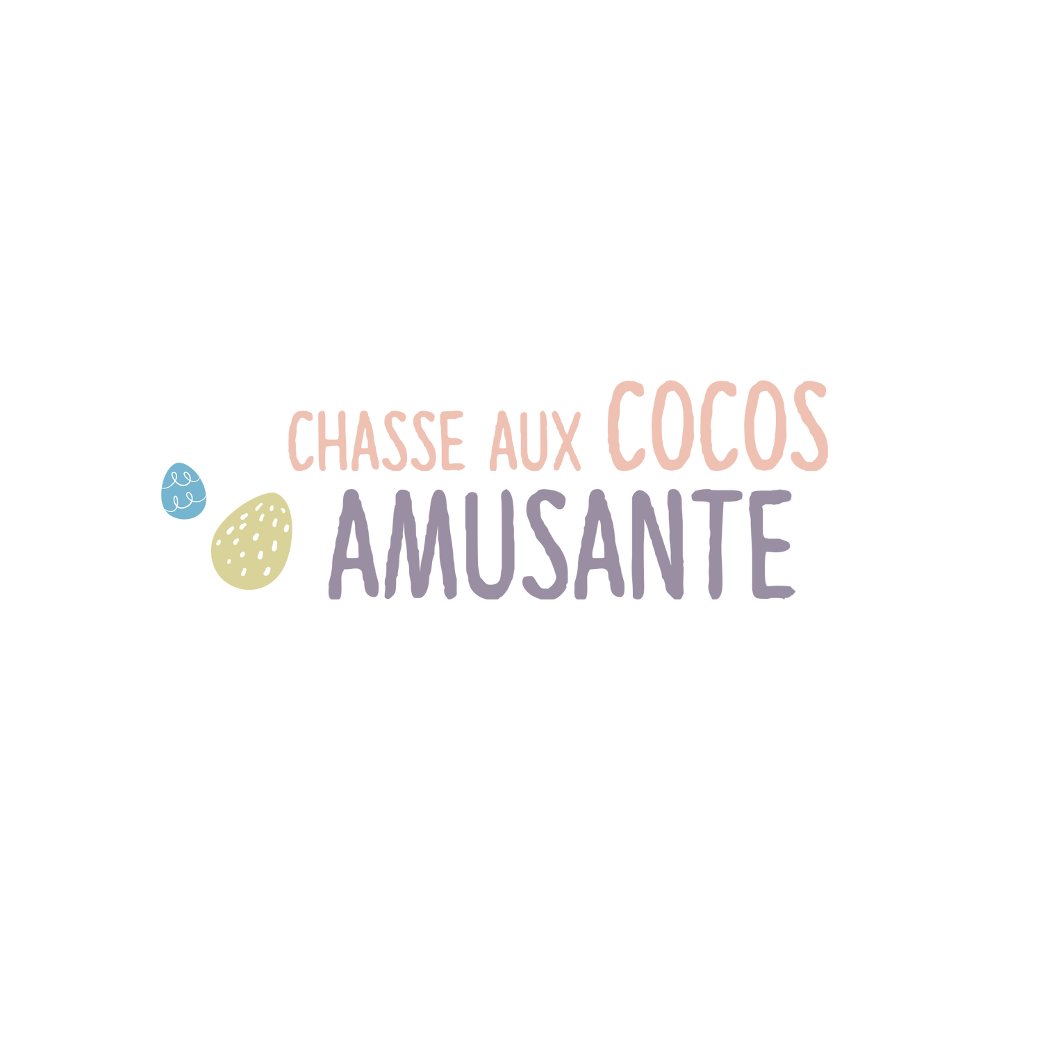 Version française du logo de la petite combine chasse aux cocos amusante Les Belles Combines