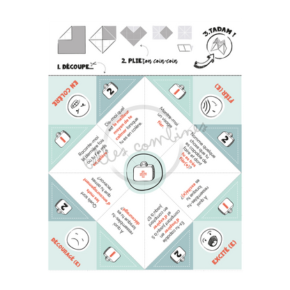 Version française du coin-coin des émotions à imprimer Les Belles Combines