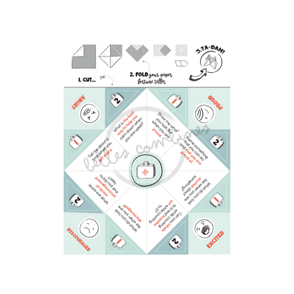 English version of the fortune teller of emotions to print made by Les Belles Combines