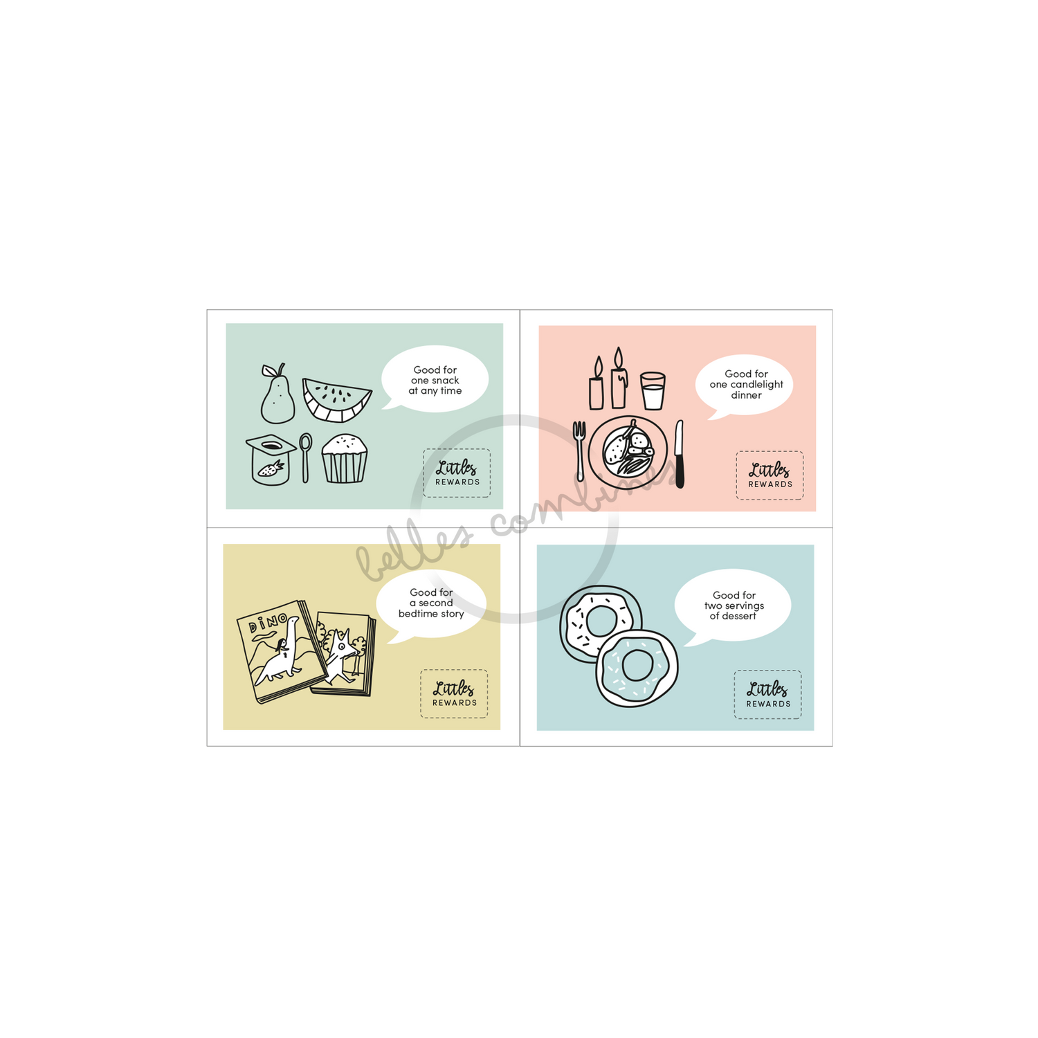 English version of the little rewards coupons made by Les Belles Combines