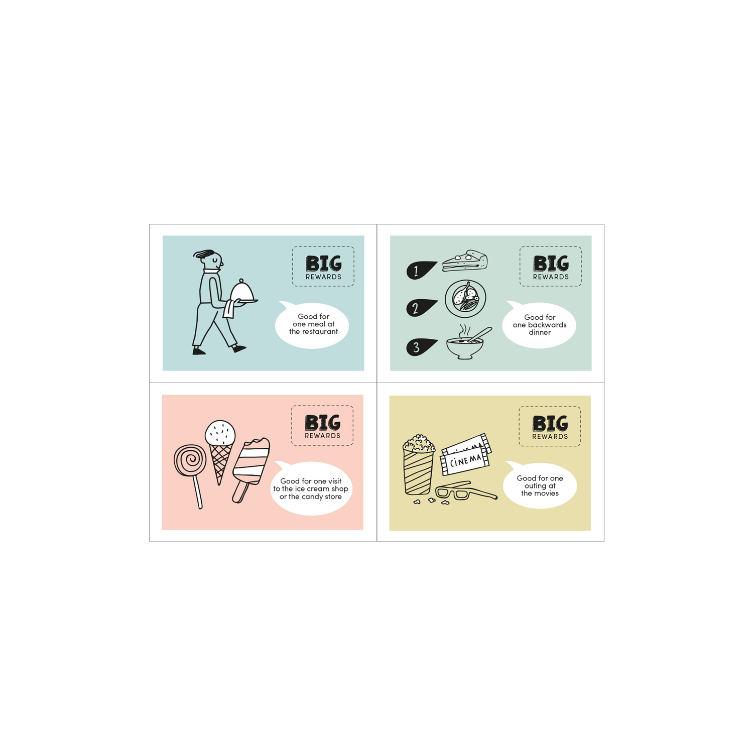 English version of the big rewards coupons made by Les Belles Combines