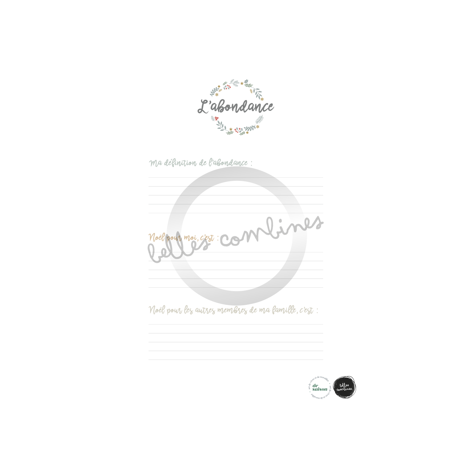 Ma définition de l&