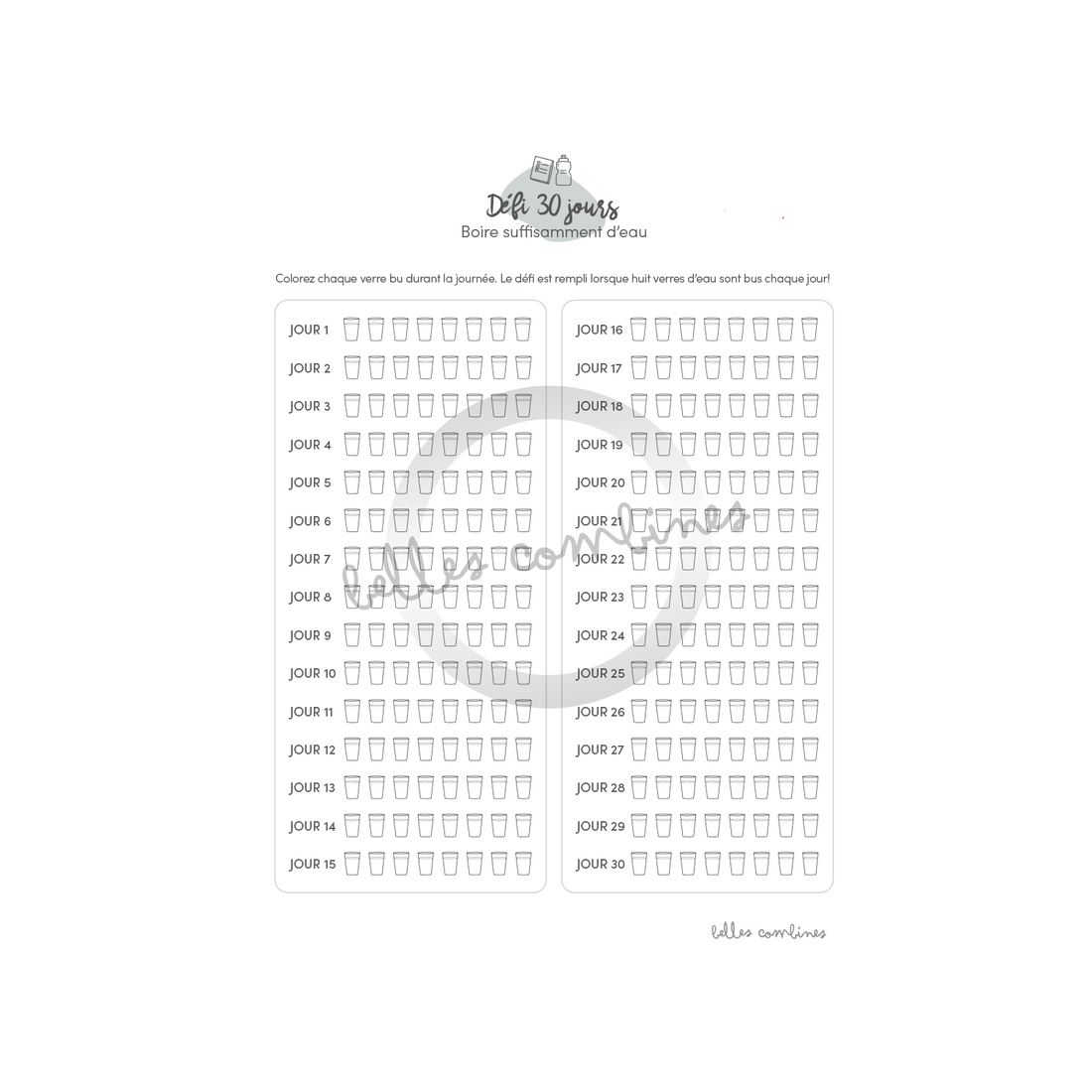 30 day challenge to drink enough water