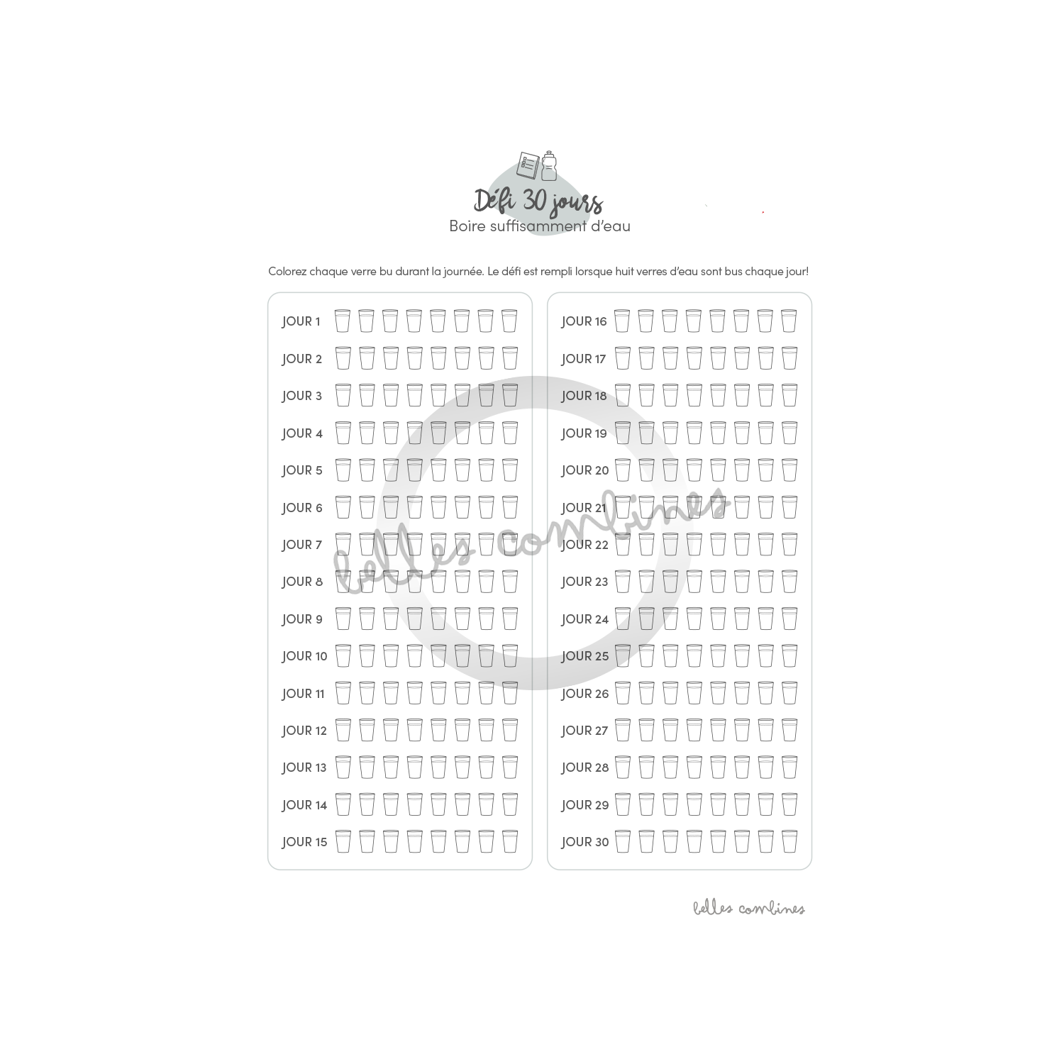 30 day challenge to drink enough water