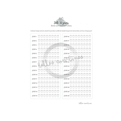 30 day challenge to drink enough water