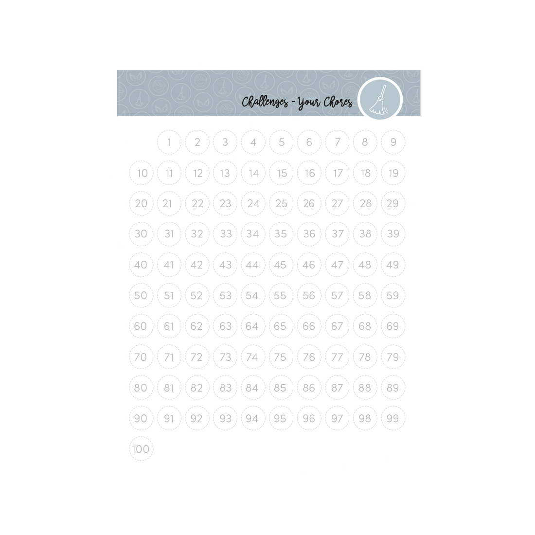 English version of the document to print Our family challenges for chores made by Les Belles Combines