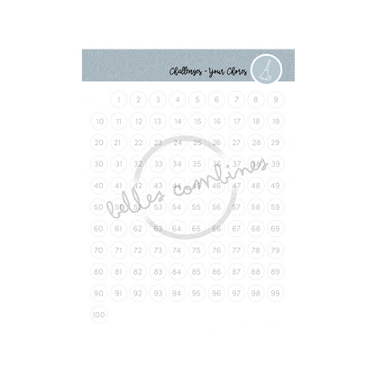 English version of the document to print Our family challenges for chores made by Les Belles Combines