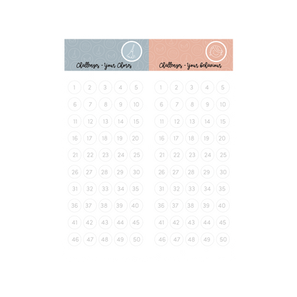 English version of the document to print Our family challenges for chores and behaviours made by Les Belles Combines