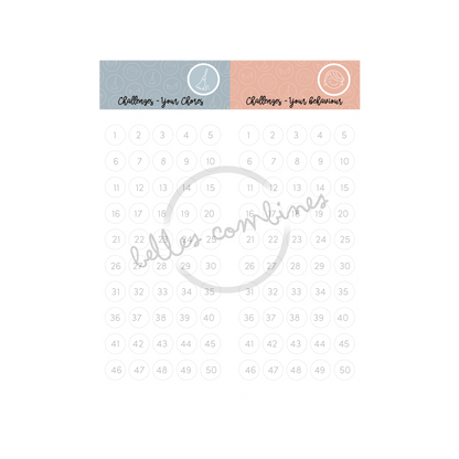 English version of the document to print Our family challenges for chores and improvement of behaviours made by Les Belles Combines