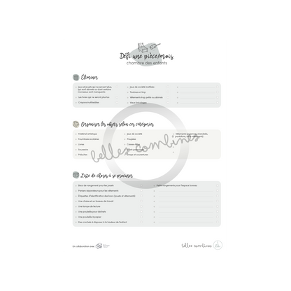 Défi 1 pièce/mois chambre des enfants