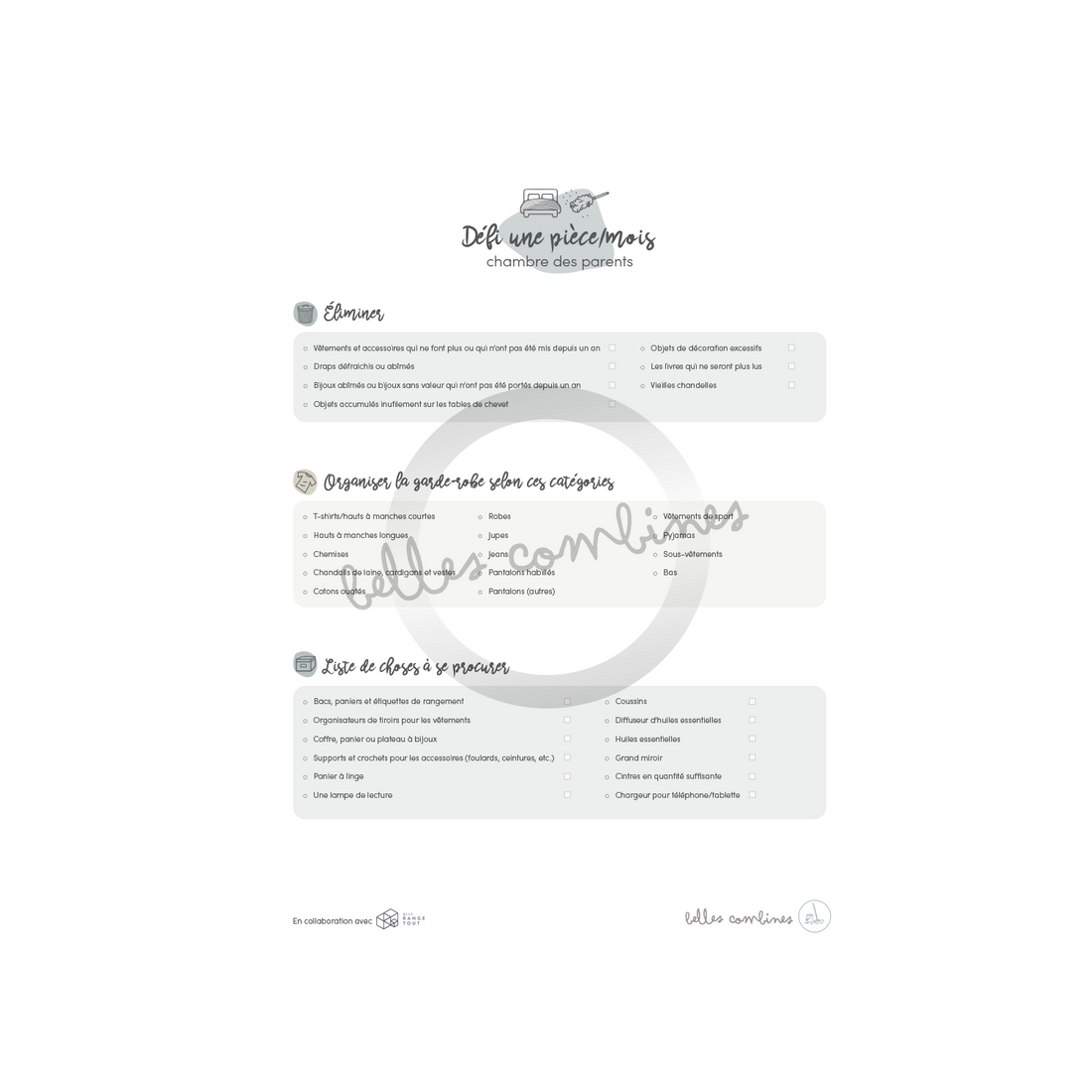 Challenge 1 piece/month parents room