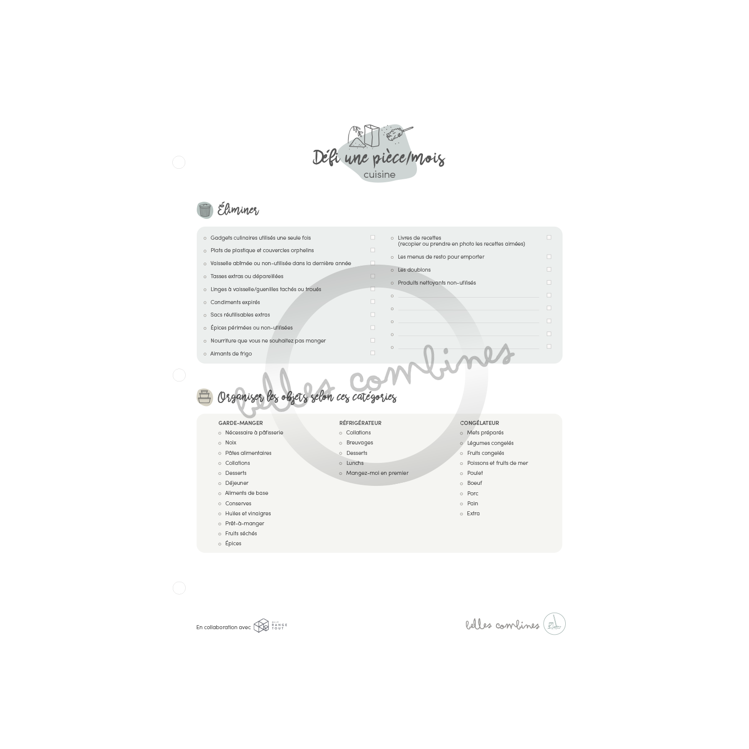 Défi 1 pièce/mois cuisine