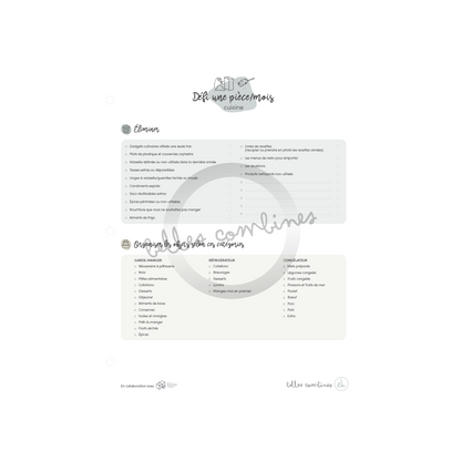 Défi 1 pièce/mois cuisine