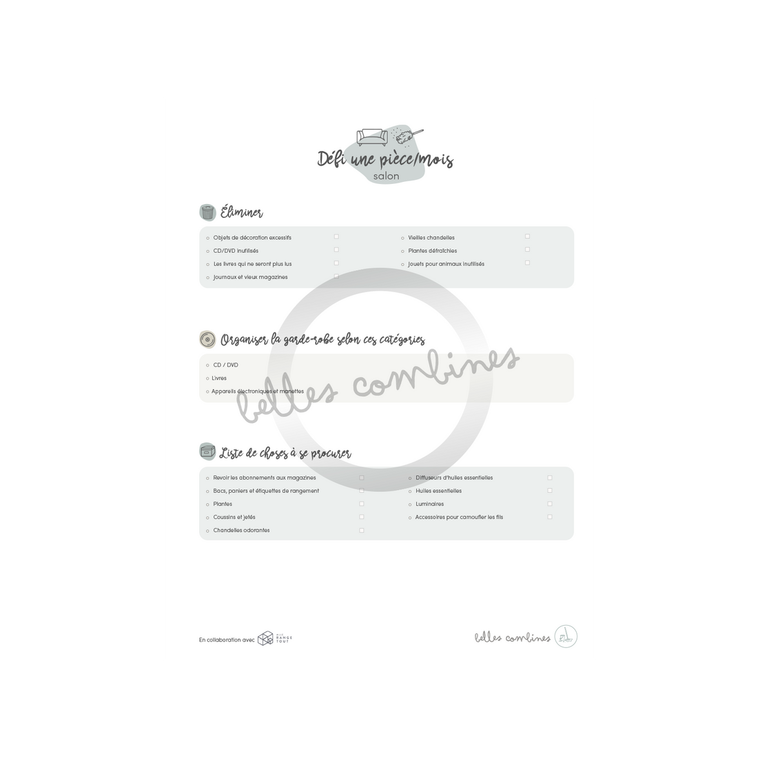 Challenge 1 piece/month living room