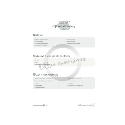 Défi 1 pièce/mois salon