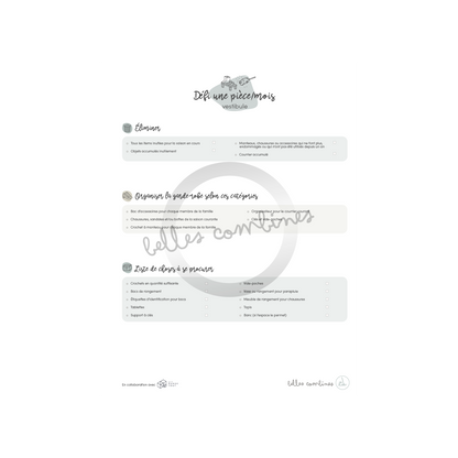 Défi 1 pièce/mois vestibule