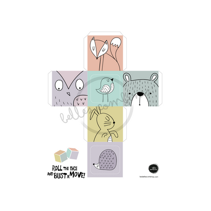 English version of the Roll the dice and bust a move document made by Les Belles Combines