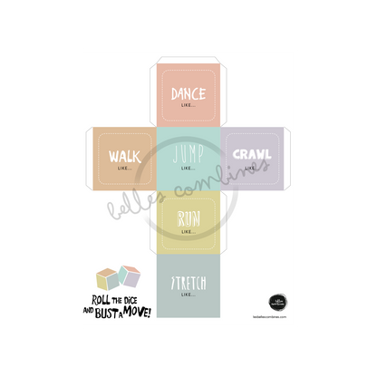 English version of the Roll the dice and bust a move document made by Les Belles Combines