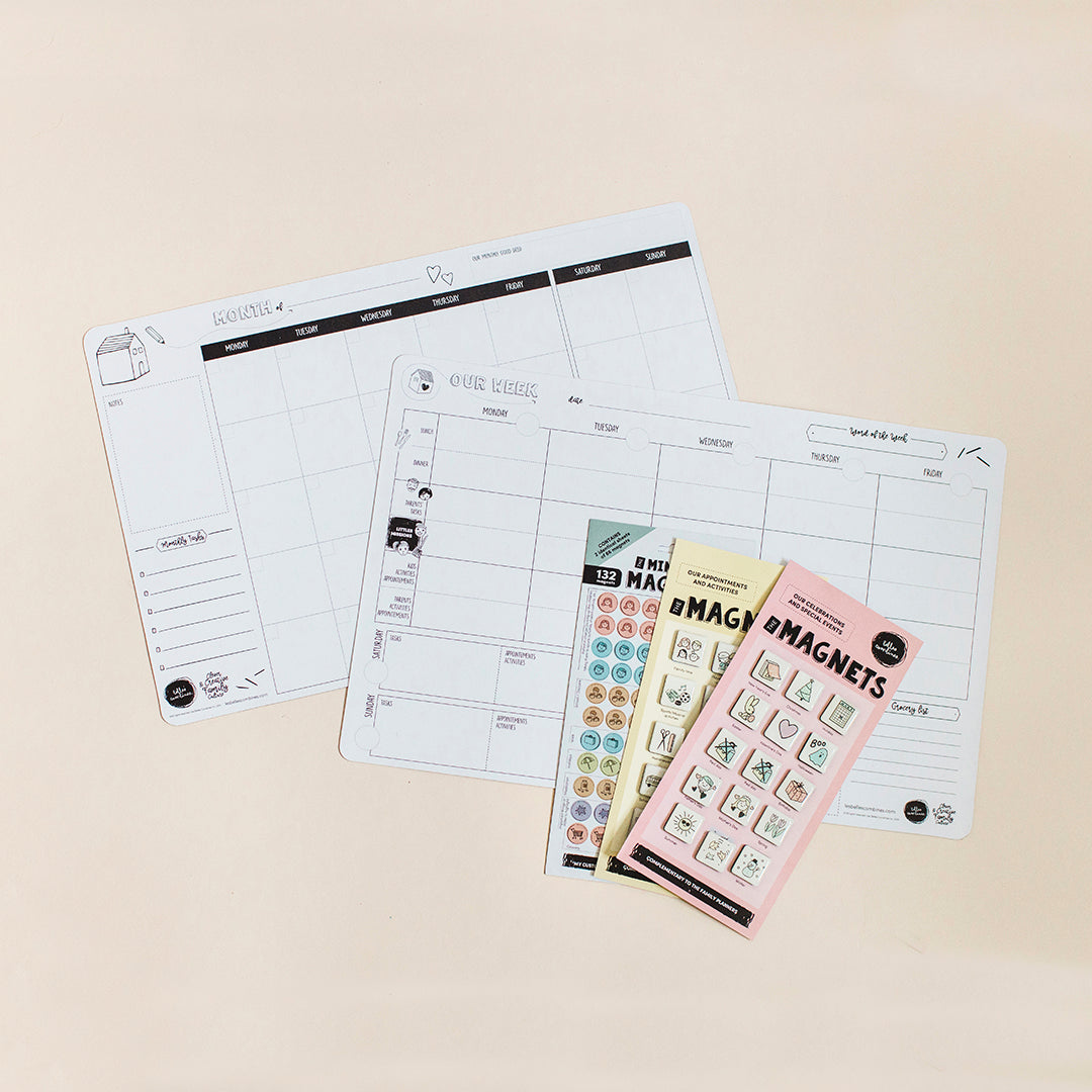 English version of the content of the ultimate planning kit Les Belles Combines