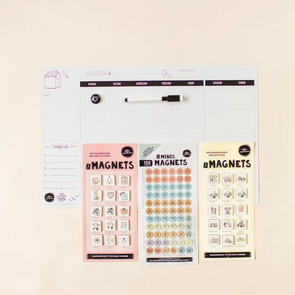 English version of the content of the monthly planning kit Les Belles Combines