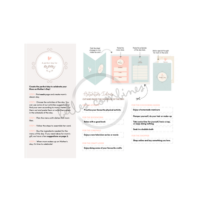 English version of the document to print A perfect day for mom made by Les Belles Combines