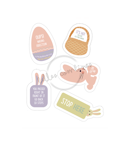 English version of the fun easter hunt document made by Les Belles Combines