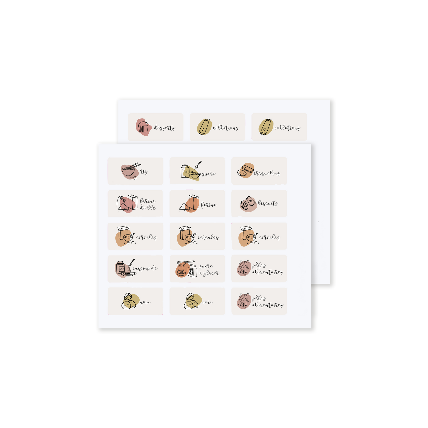 30 étiquettes de rangement - Garde-manger