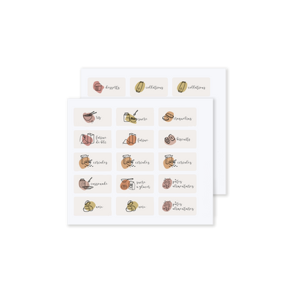 30 étiquettes de rangement - Garde-manger