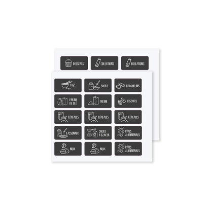 Aperçu des étiquettes de rangement pour le garde-manger style scandinave Les Belles Combines