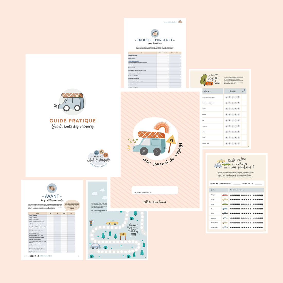 Guide pratique téléchargeable pour le parent + journal de voyage téléchargeable pour l&