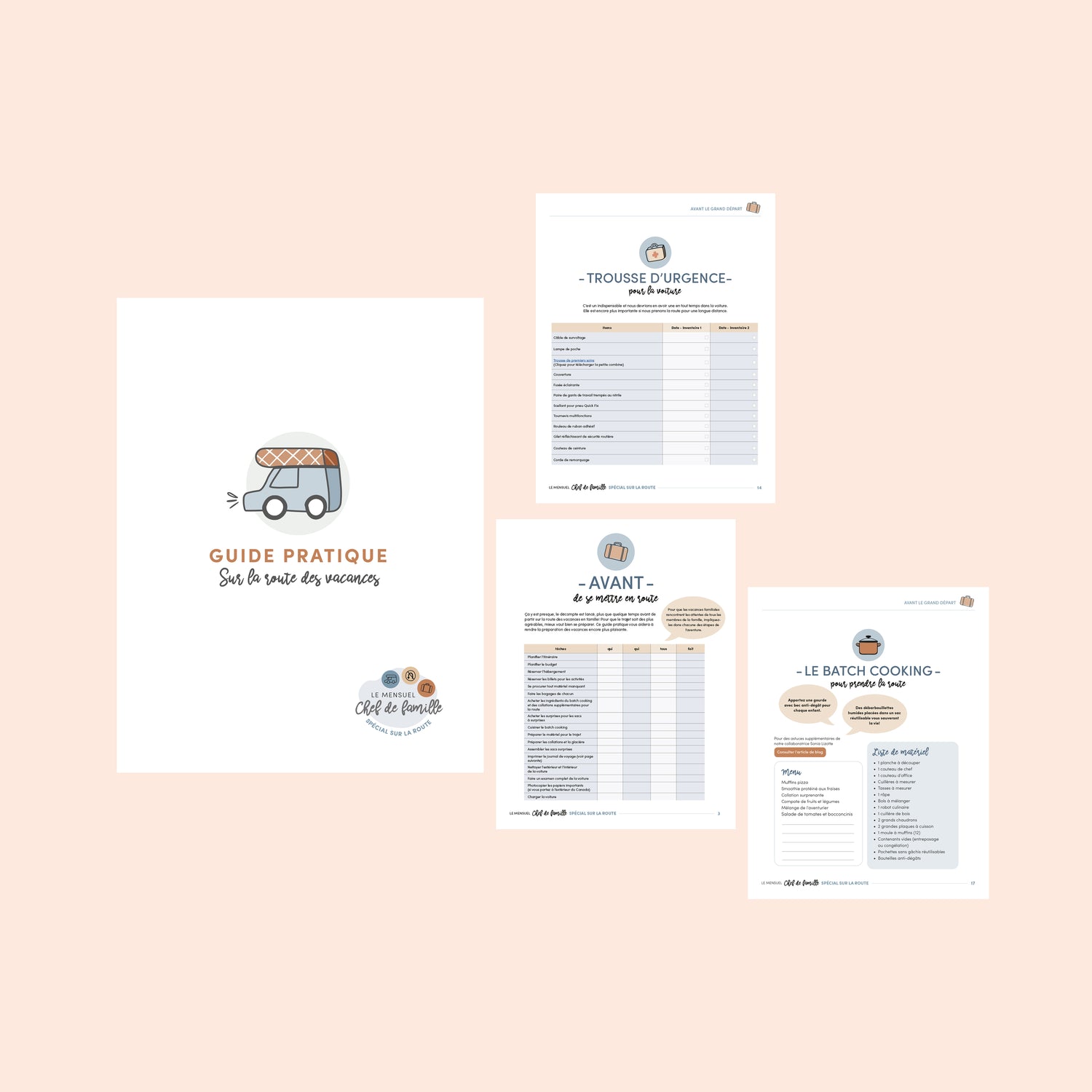 Downloadable practical guide for the parent + printed travel diary for the child