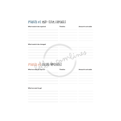 English version of the mid-term expenses and desire upgrades in the spring cleaning guide made by Les Belles Combines