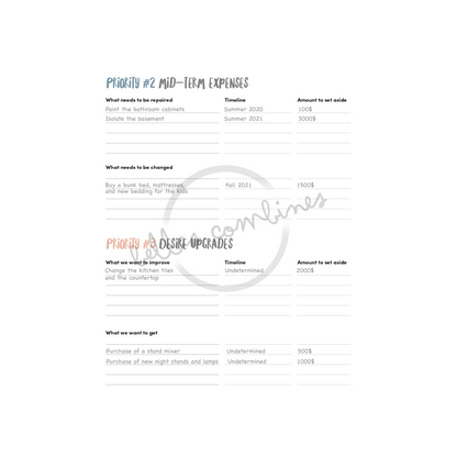 English version of the mid-term expenses and desire upgrades in the spring cleaning guide made by Les Belles Combines