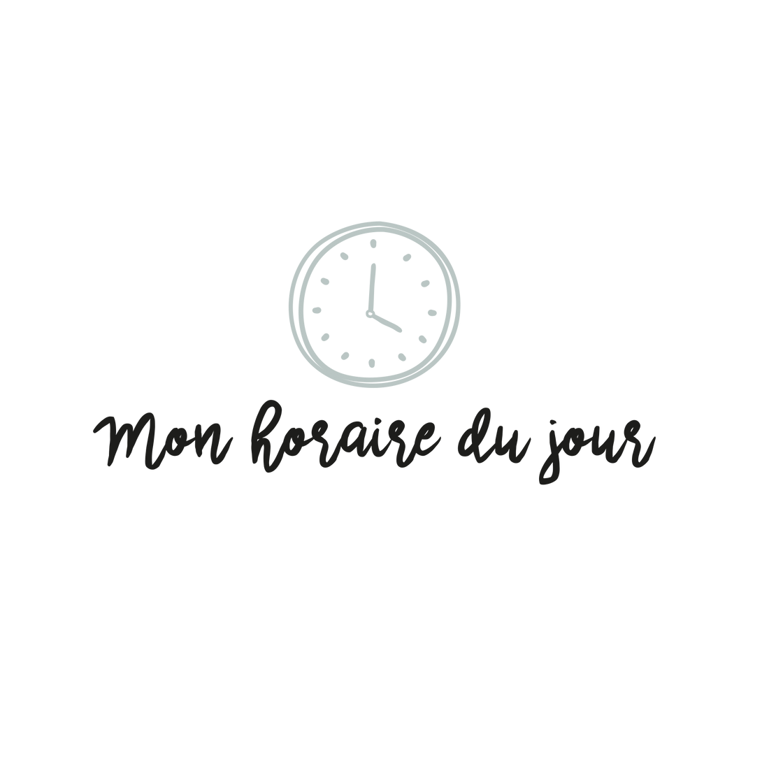 Version française du logo de la petite combine à imprimer Mon horaire du jour par Les Belles Combines