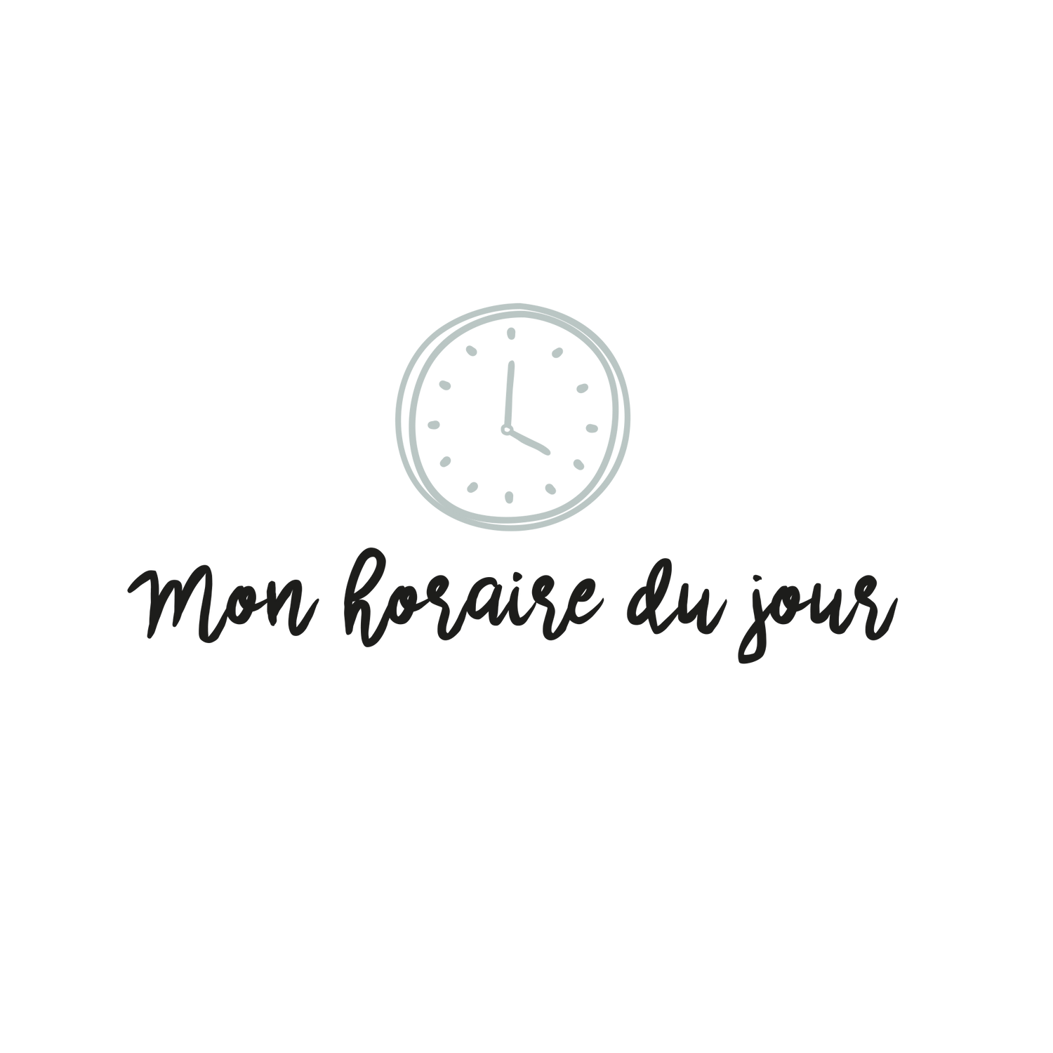 Version française du logo de la petite combine à imprimer Mon horaire du jour par Les Belles Combines