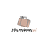 Version française du logo de la petite combine Je fais mes bagages seul des Belles Combines