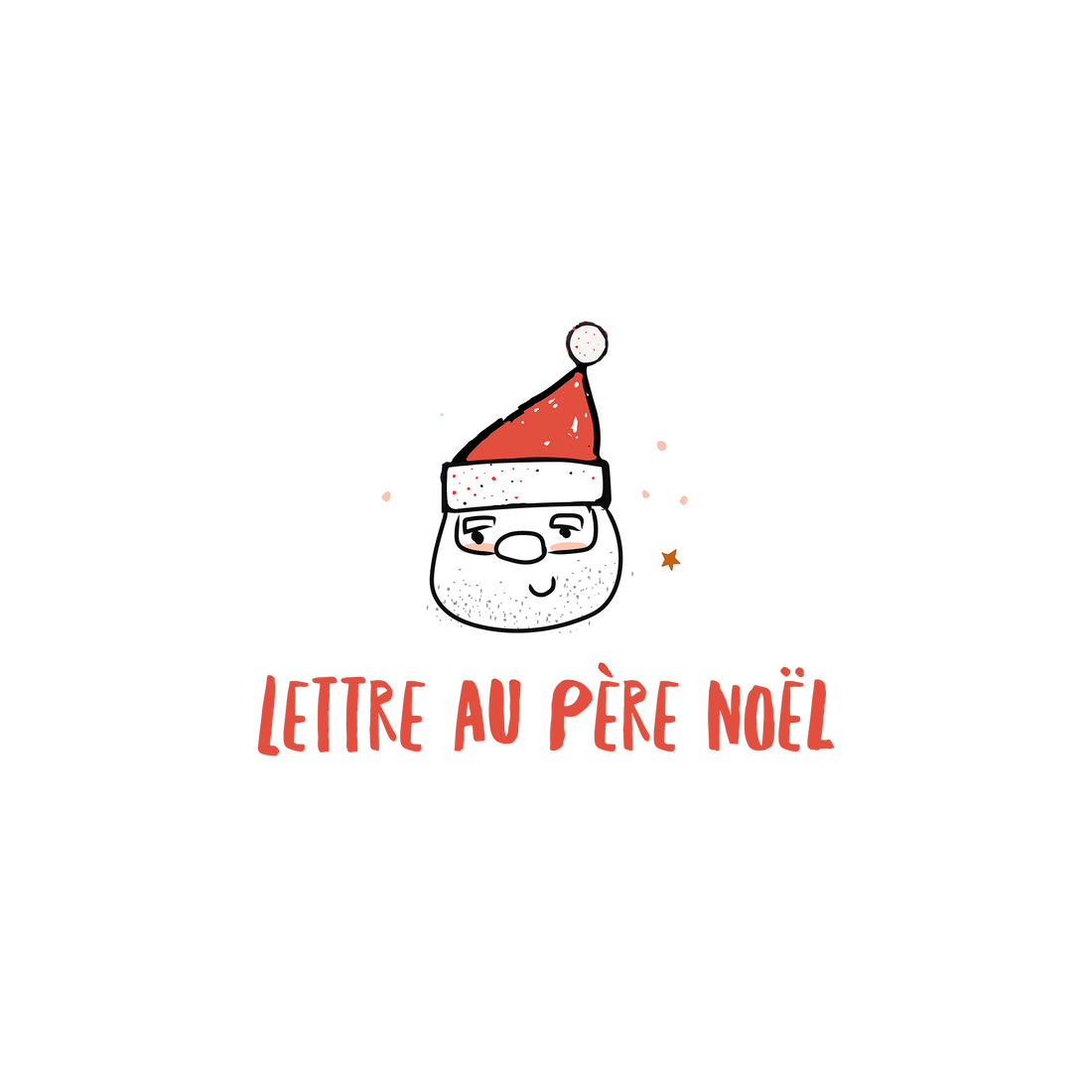 Version française du logo de la lettre au Père Noël à imprimer Les Belles Combines