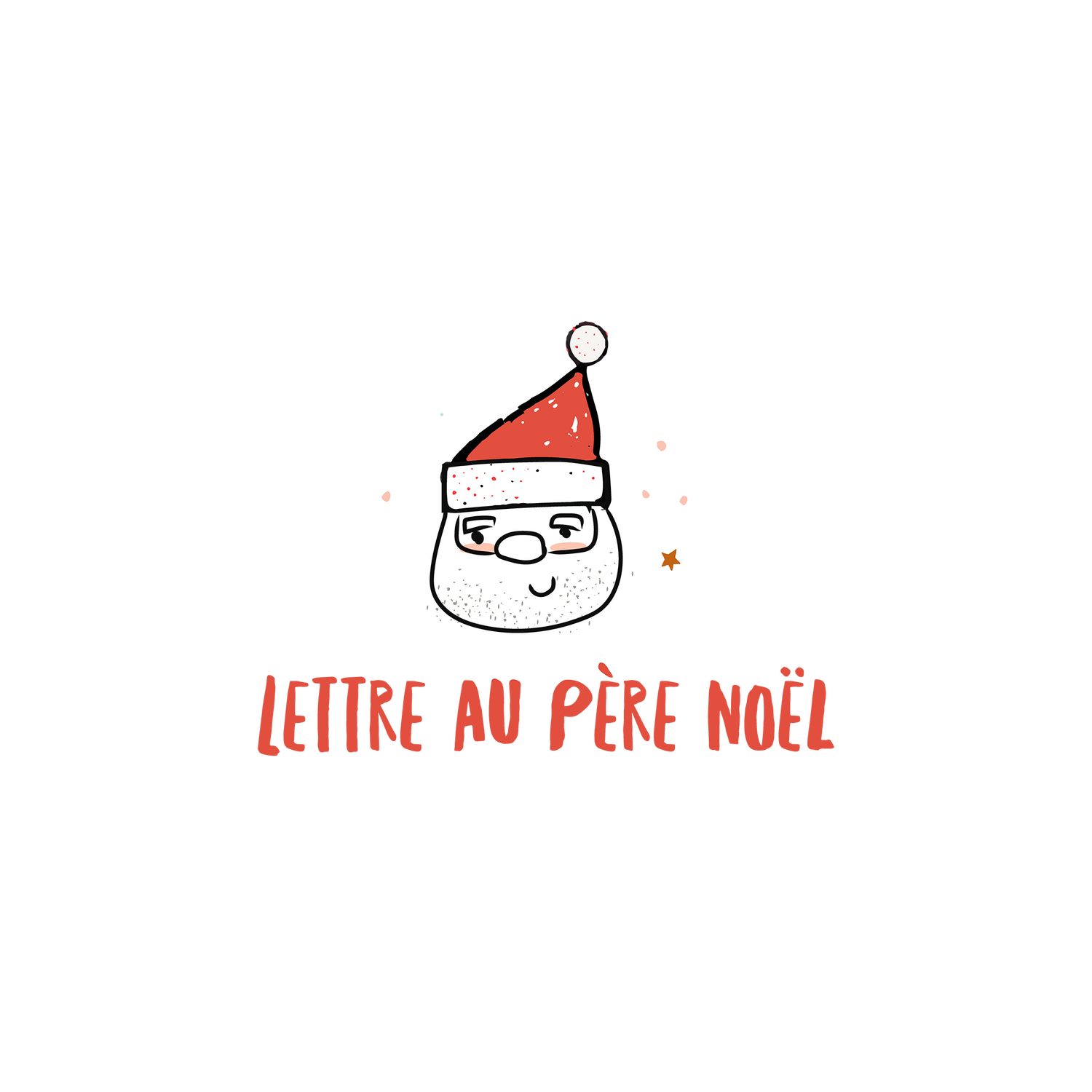 Version française du logo de la lettre au Père Noël à imprimer Les Belles Combines