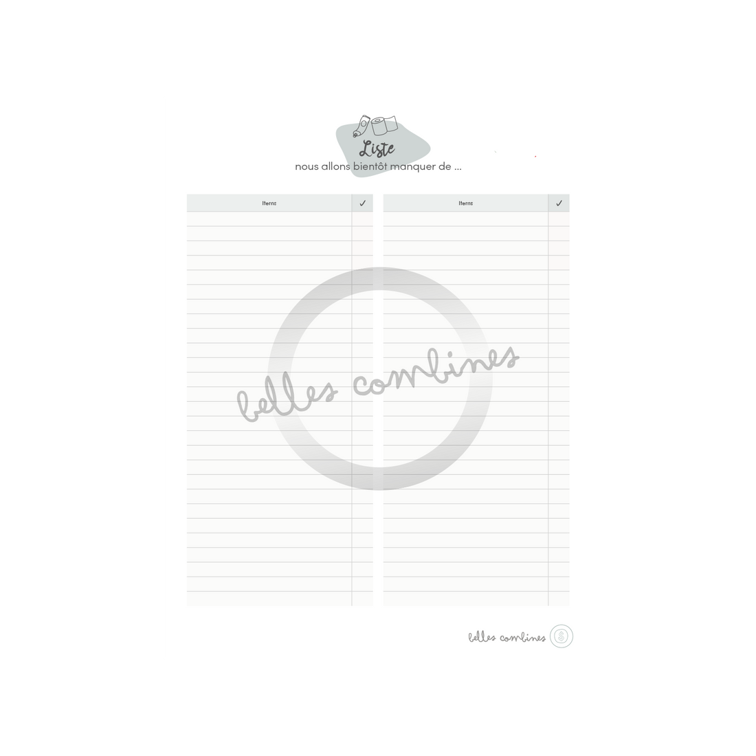 Liste « Nous allons bientôt manquer de... »